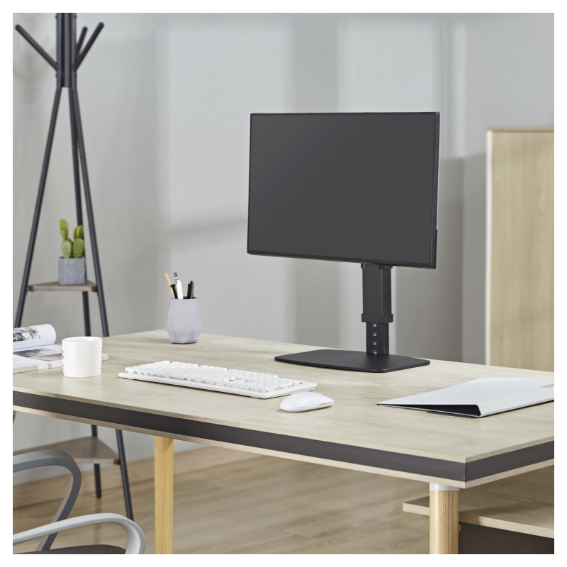 AISENS Soporte De Mesa Eco Giratorio E Inclinable Para Monitor/tv 8kg De 17-32, Negro