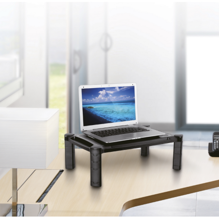 AISENS Soporte Elevador XL Para Monitor/Portátil, Negro