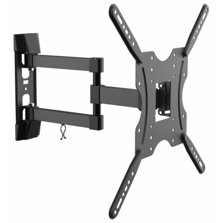 AISENS Soporte ECO giratorio, inclinable para monitor/TV 30kg (3 Pivotes) de 32-55, Negro