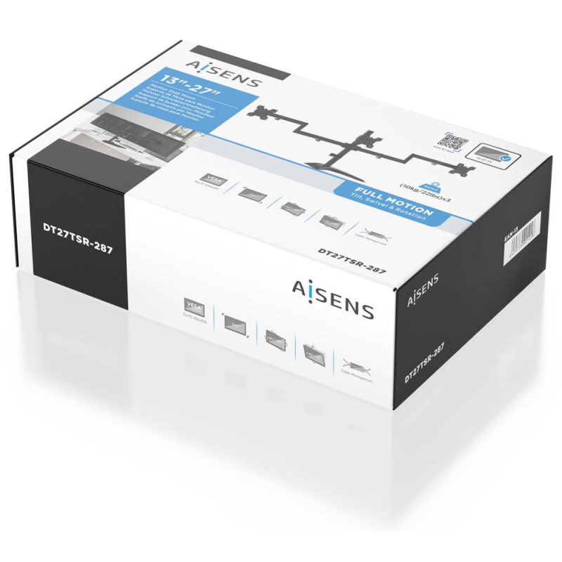 AISENS DT27TSR-287 soporte para monitor 68,6 cm (27″) Escritorio