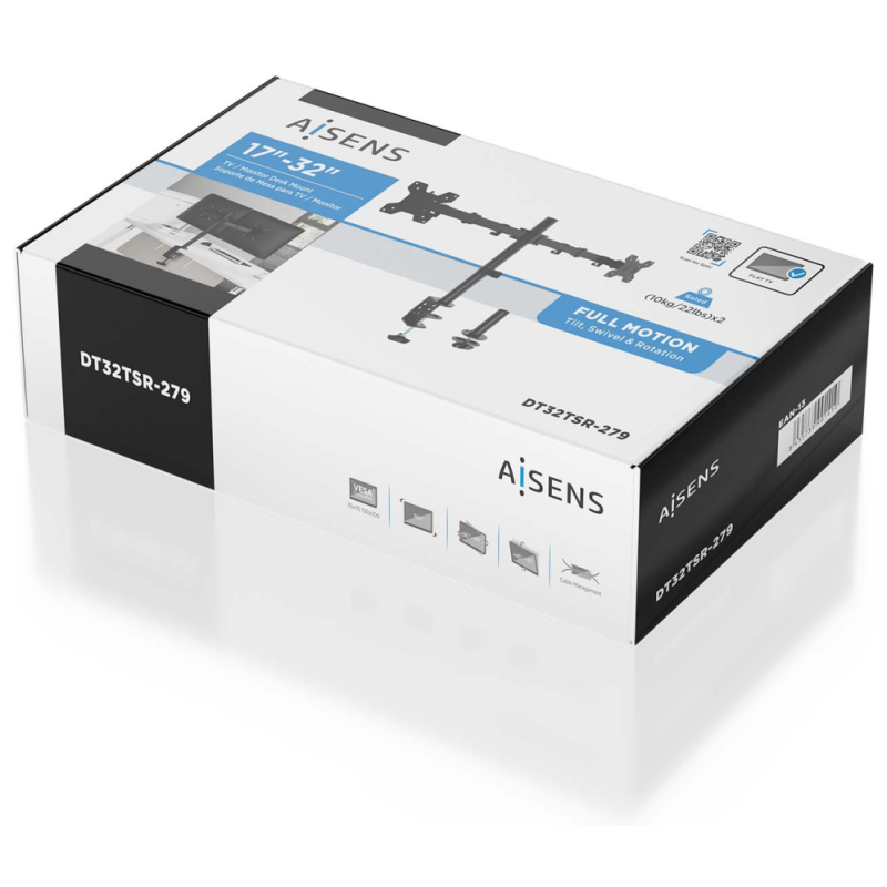 AISENS DT32TSR-279 soporte para monitor 81,3 cm (32″) Escritorio