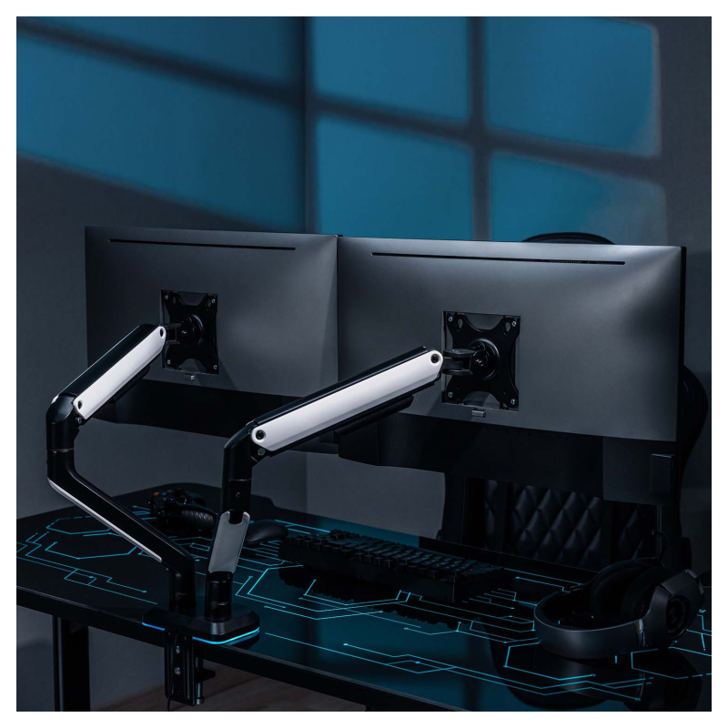 AISENS DT32TSR-297 soporte para monitor 81,3 cm (32″) Escritorio Negro, Blanco