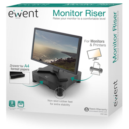 Ewent EW1280 soporte para monitor Negro Escritorio