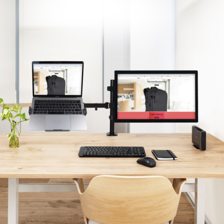 TooQ Soporte de mesa para pantalla 17”-32” y portátil