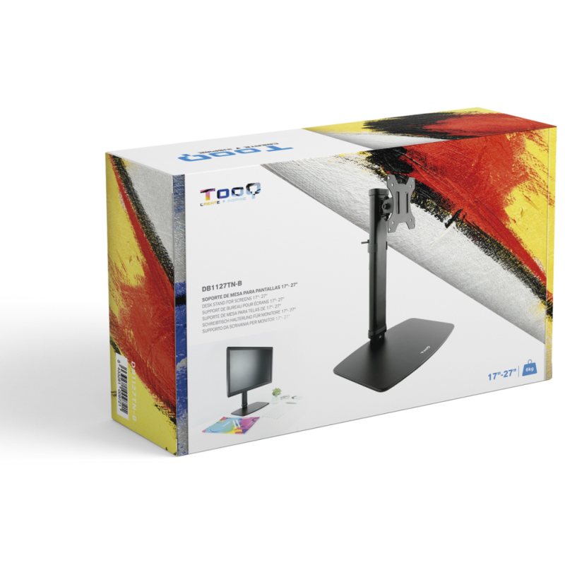 TooQ DB1127TN-B soporte para monitor 68,6 cm (27″) Escritorio Negro