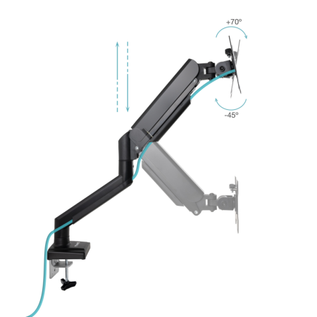 TooQ DB1334TNR-B soporte para monitor 86,4 cm (34″) Escritorio Negro