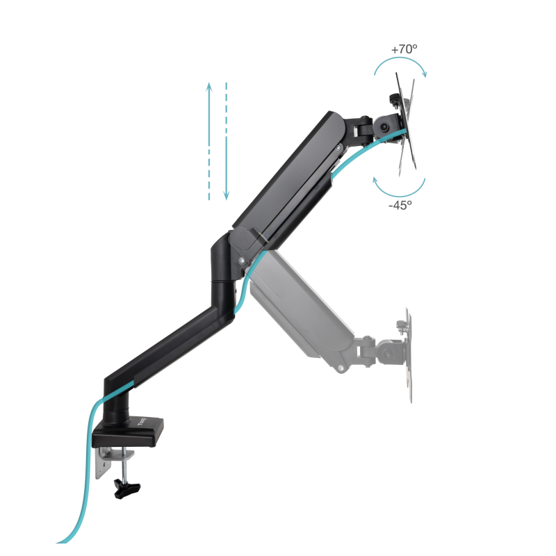 TooQ DB1334TNR-B soporte para monitor 86,4 cm (34″) Escritorio Negro