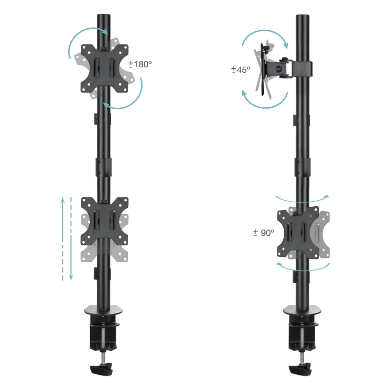 TooQ DB1233TNV-B soporte para monitor 81,3 cm (32″) Escritorio