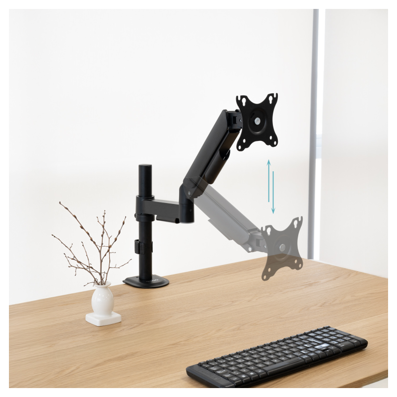 TooQ Soporte de Mesa para Pantallas 17”-32”, Color Negro