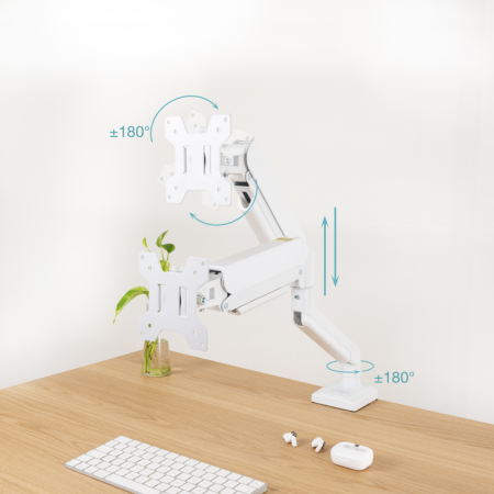 TooQ DB1334TNR-W soporte para monitor 86,4 cm (34″) Escritorio Blanco