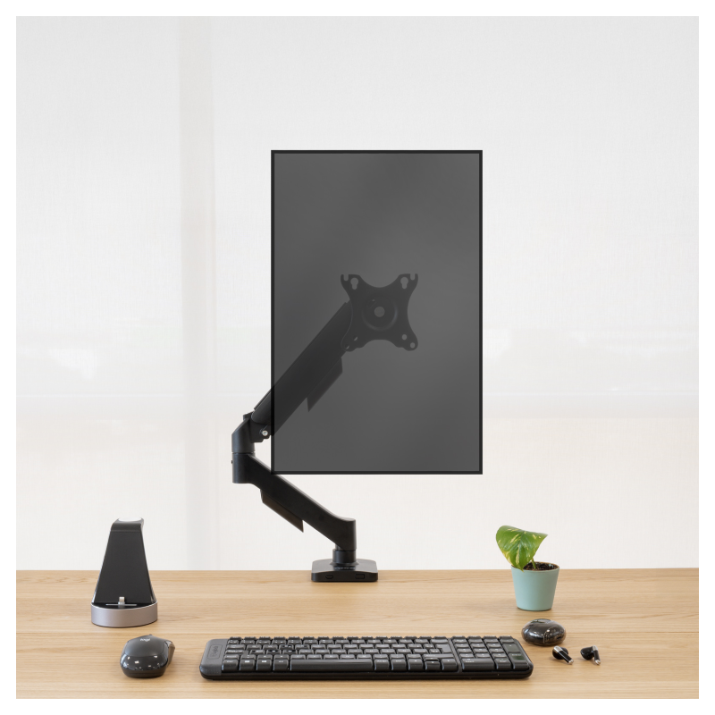 TooQ DB1733TNR-B soporte para monitor 81,3 cm (32″) Escritorio Negro