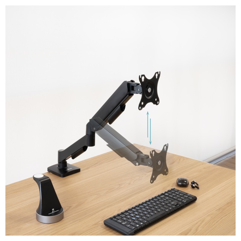 TooQ DB1733TNR-B soporte para monitor 81,3 cm (32″) Escritorio Negro
