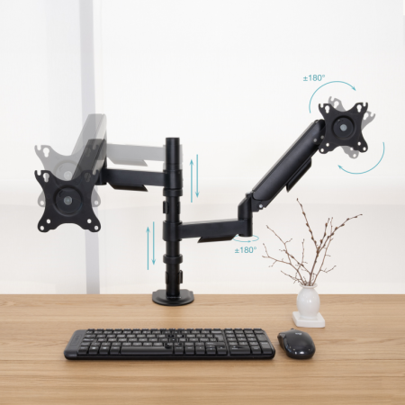 TooQ DB1533TNR-B soporte para monitor 81,3 cm (32″) Escritorio Negro