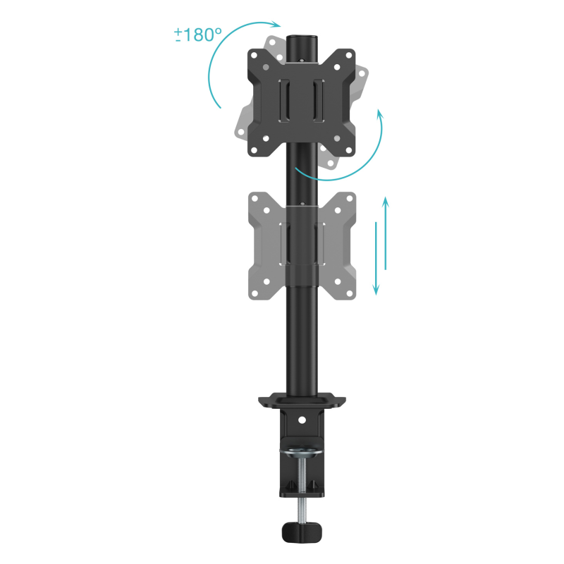 TooQ Soporte de Mesa para Pantallas de 17″-32″, Negro