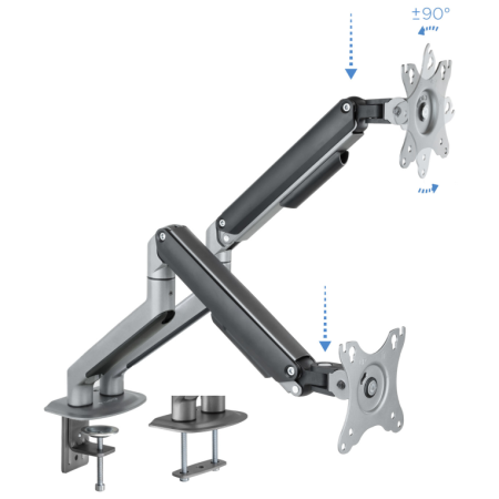 TooQ DB4132TNR-G soporte para monitor 81,3 cm (32″) Escritorio Negro
