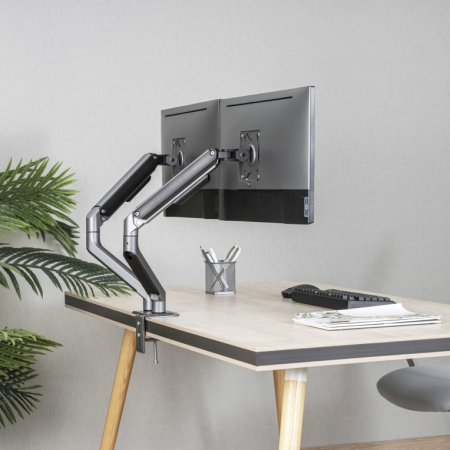 TooQ DB4132TNR-G soporte para monitor 81,3 cm (32″) Escritorio Negro
