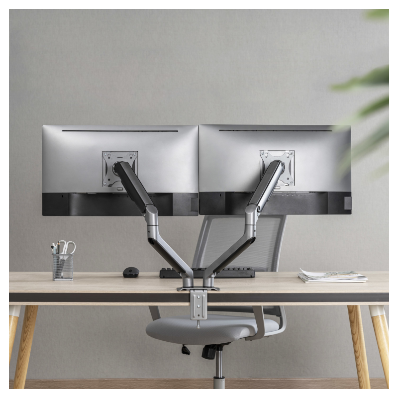TooQ DB4132TNR-G soporte para monitor 81,3 cm (32″) Escritorio Negro
