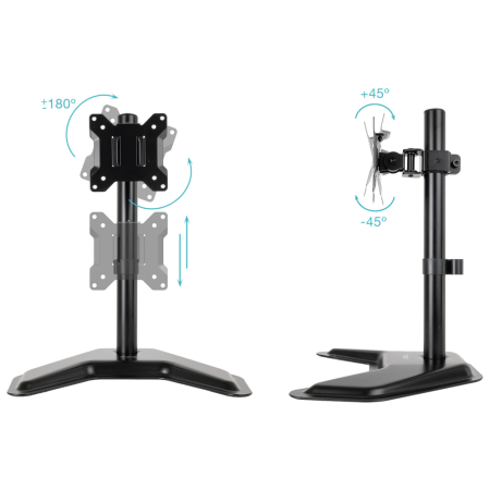 TooQ Soporte de Mesa para Pantallas de 17”-32”, Negro