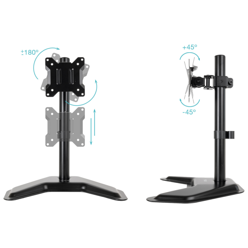 TooQ Soporte de Mesa para Pantallas de 17”-32”, Negro