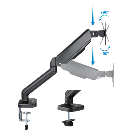 TooQ Soporte de Mesa para Pantalla 17″-32″, Negro
