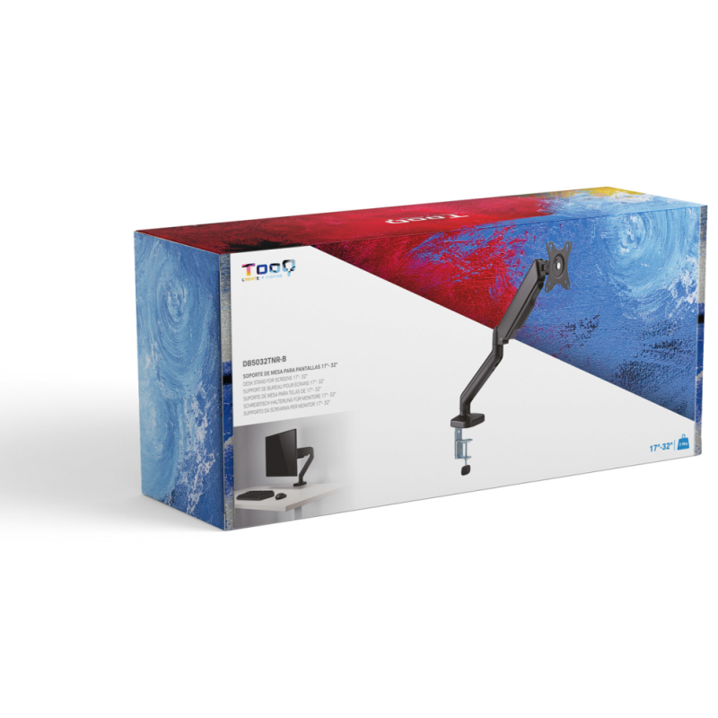 TooQ Soporte de Mesa para Pantalla 17″-32″, Negro