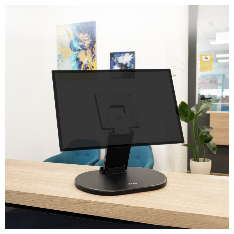TooQ Soporte de mesa/pared para pantallas de 17”-27”, Negro