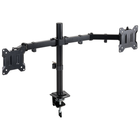 TooQ Soporte de Mesa para 2 Pantallas 17″-32″, Color Negro
