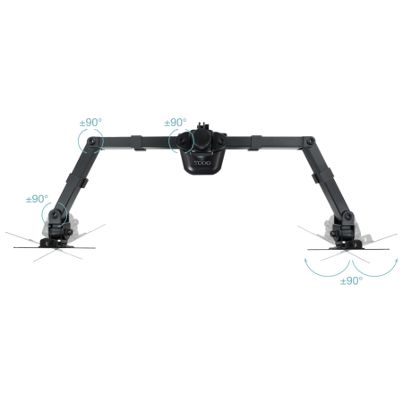 TooQ Soporte de Mesa para 2 Pantallas 17″-32″, Color Negro