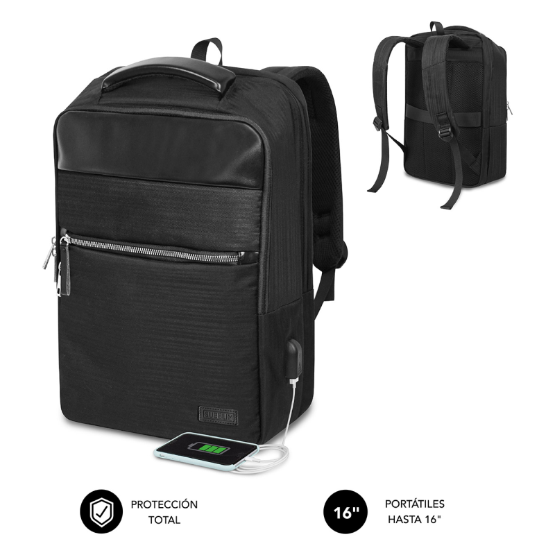 SUBBLIM Mochila de negocios Business V2 AP Backpack 16″ Negro