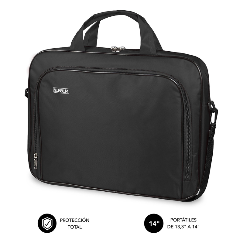 SUBBLIM Maletín Ordenador Oxford Laptop Bag 13,3″-14″ Black
