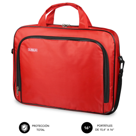 SUBBLIM Maletín Ordenador Oxford Laptop Bag 15,4-16″ Red