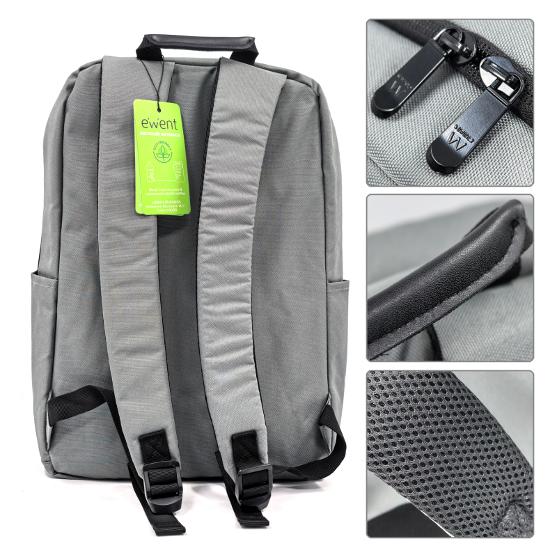 Ewent EW2538 maletines para portátil 40,9 cm (16.1″) Mochila Gris
