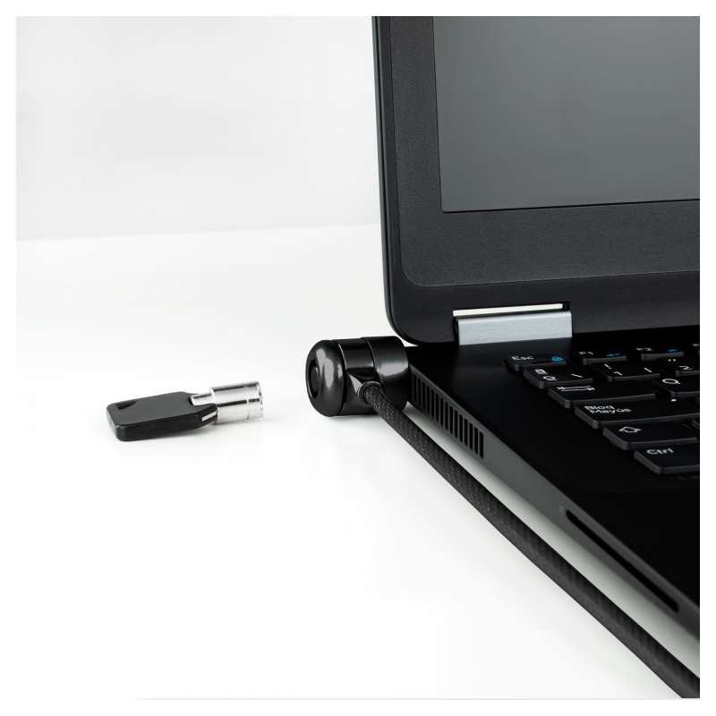 TooQ Cable de Seguridad con Llave para Portátiles 1.5 metros, Gris Oscuro
