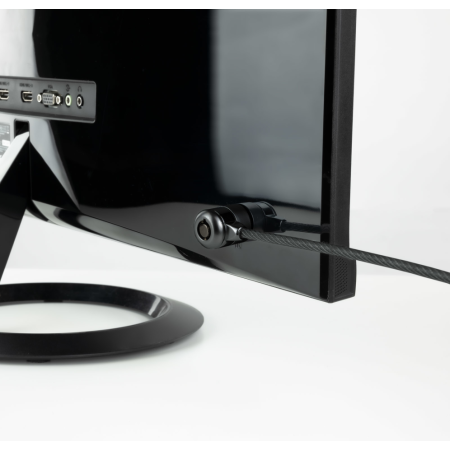 TooQ Cable de Seguridad con Llave para Portátiles 1.5 metros, Gris Oscuro