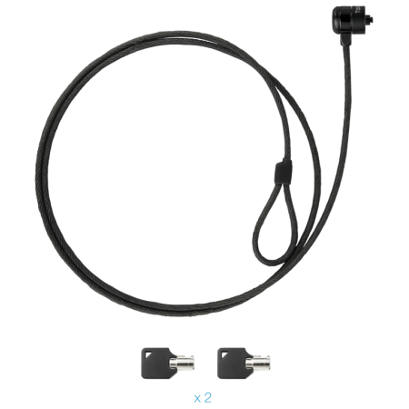 TooQ Cable de Seguridad con Llave para Portátiles 1.5 metros, Gris Oscuro
