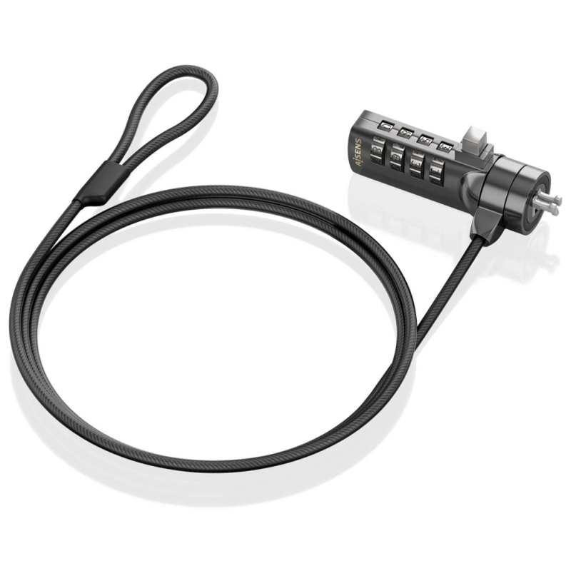 AISENS ASLK-D40N03-BK cable antirrobo Negro 1,5 m