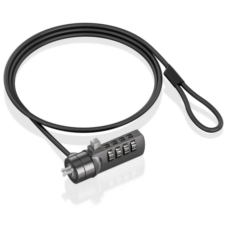 AISENS ASLK-D40N03-BK cable antirrobo Negro 1,5 m