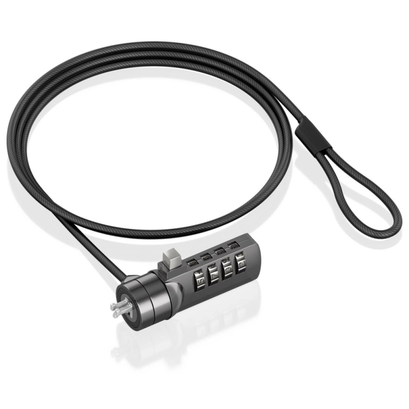 AISENS ASLK-D40N03-BK cable antirrobo Negro 1,5 m