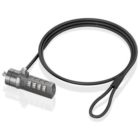 AISENS ASLK-D40N03-BK cable antirrobo Negro 1,5 m