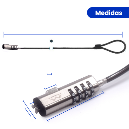 Ewent EW1238 cable antirrobo Negro 1,8 m