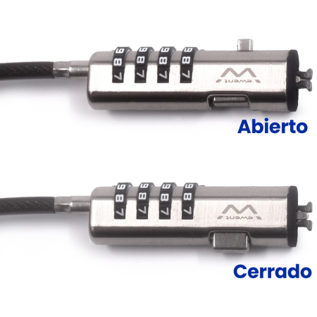 Ewent EW1238 cable antirrobo Negro 1,8 m