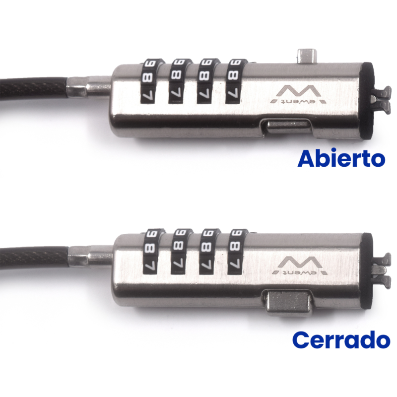Ewent EW1238 cable antirrobo Negro 1,8 m