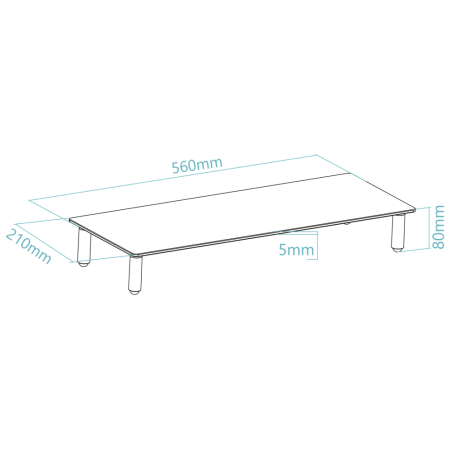 TooQ TQMR061 soporte para ordenador portátil Transparente