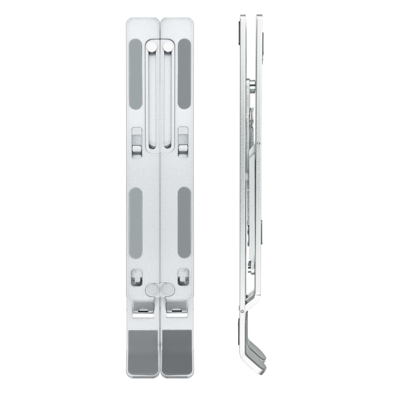 TooQ Soporte Elevador para Portátiles, Tablets, Móviles y Libros, Plata