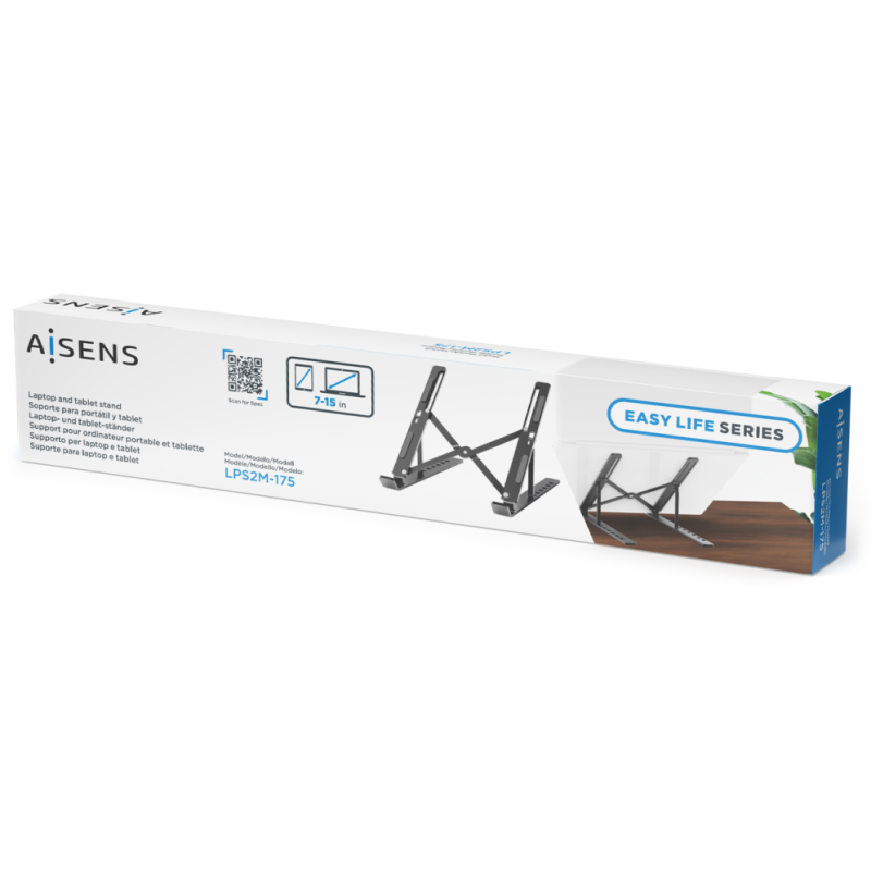AISENS Soporte de Sobremesa Ajustable para Portatil / Tablet, Gris