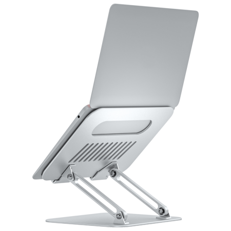 AISENS Soporte de Sobremesa XL 10-17 Ajustable para Portatil / Tablet, Plata