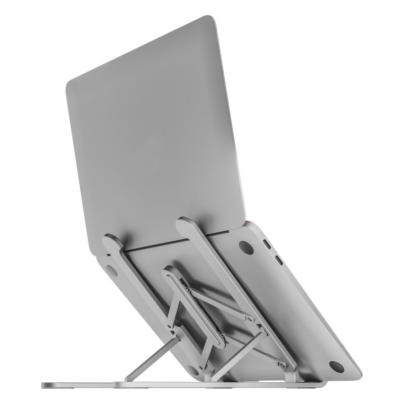 AISENS Soporte De Sobremesa Ajustable Para Portatil / Tablet, Plata