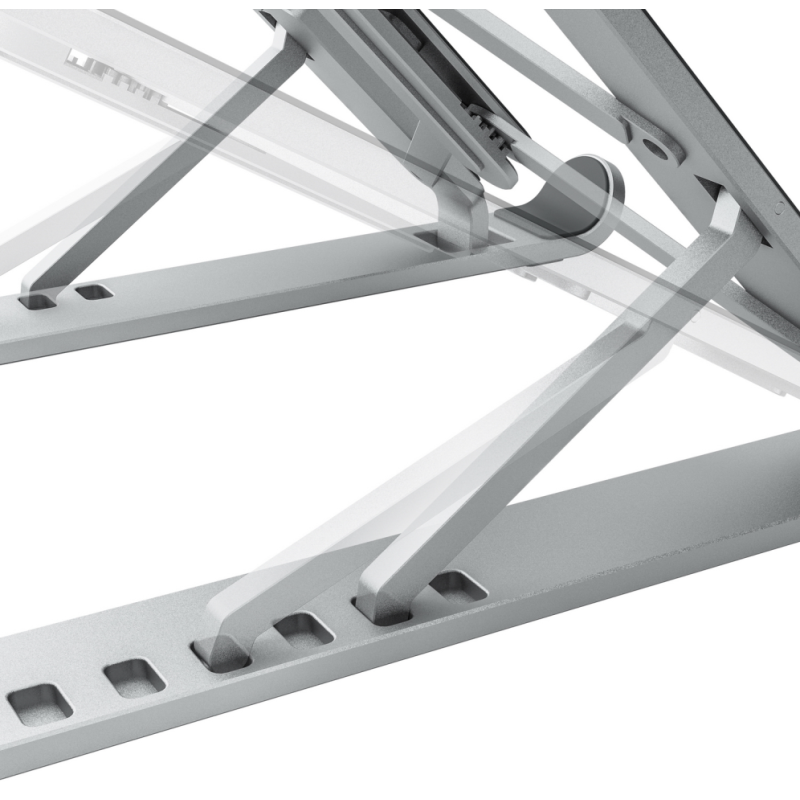 AISENS Soporte De Sobremesa Ajustable Para Portatil / Tablet, Plata