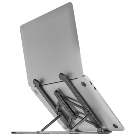 AISENS Soporte De Sobremesa Ajustable Para Portatil / Tablet, Gris Oscuro