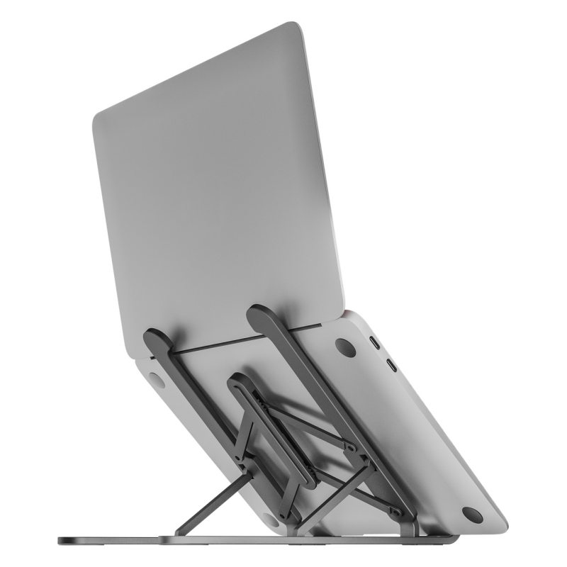 AISENS Soporte De Sobremesa Ajustable Para Portatil / Tablet, Gris Oscuro